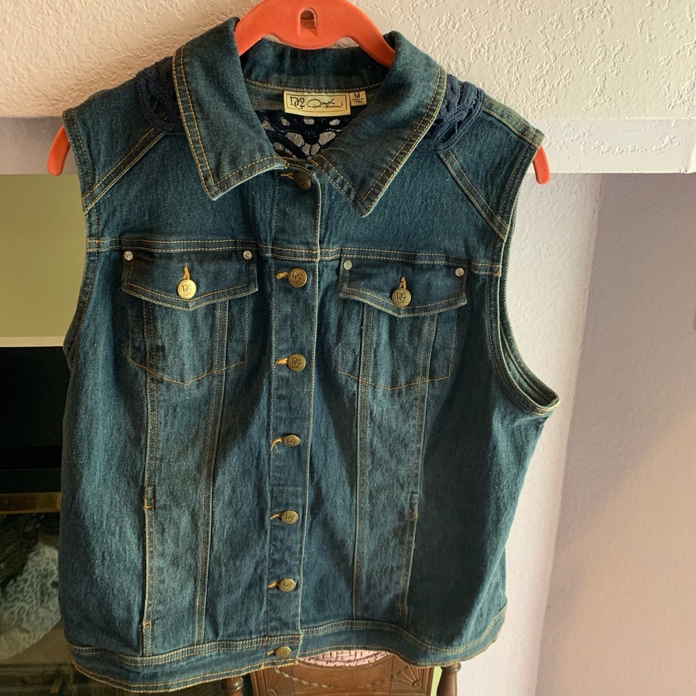 💙DG2 DIANE GILMAN DENIM VEST (Medium)💙